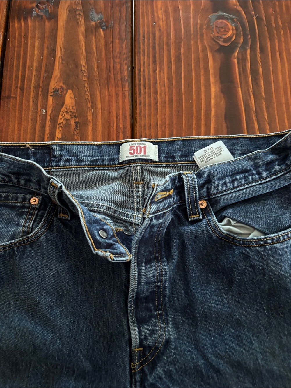Levi's 501 Men's Dark Blue Straight Jeans